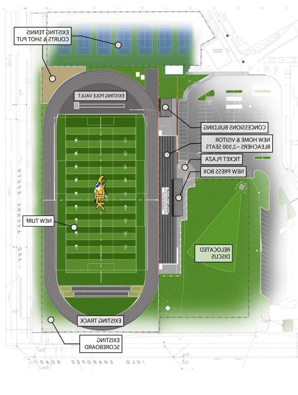 rendering of Kennedy stadium field